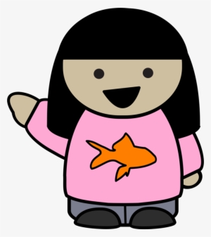 Cartoon Computer Icons Drawing Index Finger - Girl Fishing Clipart Png #115312