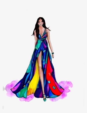 Fashion Model Transparent Png - Designer Fashion Sketches Png #115919