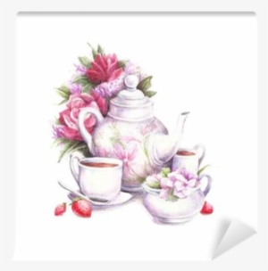 Watercolor Teapot Png - Teapoat Flowers #116175