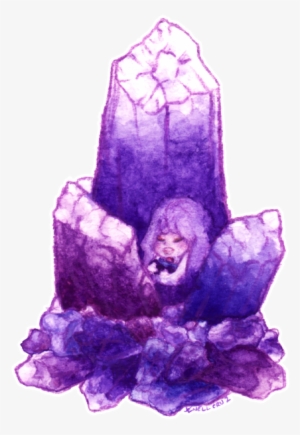 Amethyst Gem Watercolor Of Amethyst From Steven Universe - Sketch #116711