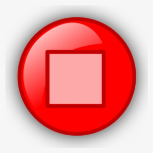 Pause Button Clipart Red - Red Stop Button Png #116983