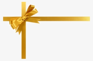 Golden Bow Ribbon Png Pic - Gold Ribbon #117079