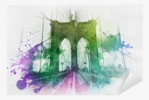 Blue, Yellow And Green Watercolor Paint Splattering #117153