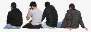 Imagenatives 0016 Group Sitting Cutout - Group People Sitting Png #117400
