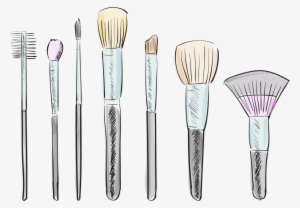 Clip Library Brushes Drawing At Getdrawings Com Free - Drawing Of Makeup Brushes #118956