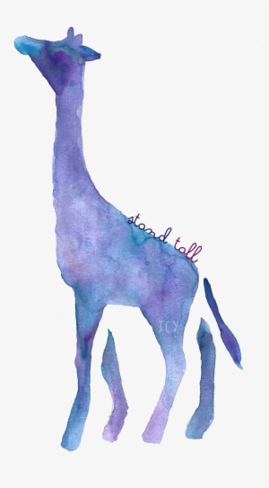 Confidence Inspirational Watercolor Stencil Motivational - Giraffe #119009