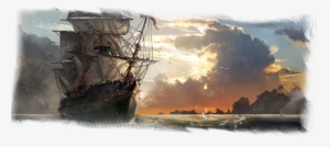 Approaching The Docks, Kline Looks At All The Ships - Pirate Ship Concept Art #119085