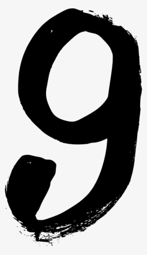 Grunge Number 2 10 - Number 9 Transparent #119161