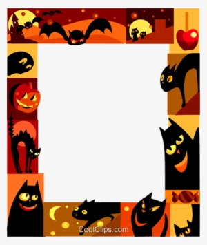 Halloween Frame Royalty Free Vector Clip Art Illustration - Illustration #1100399