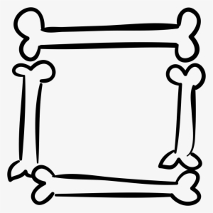 Halloween Square Frame Of Bones Outlines Comments - Marco De Huesos Humanos #1100549