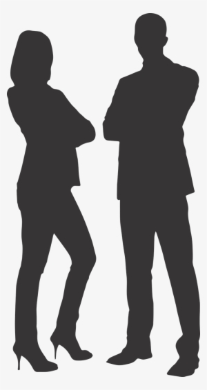 Silhouette Man And Woman On Heels - Man & Woman Business Vector Png #1100671