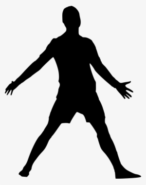 Silhouette, Football, Soccer, Man, Sport, Wining - Cristiano Ronaldo Celebration Logo #1100703