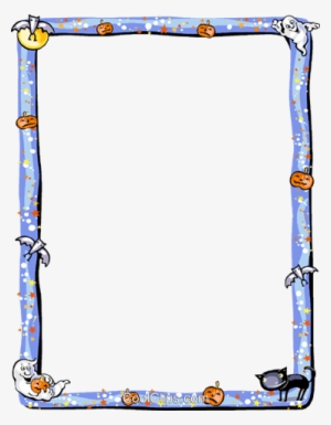 Halloween Frame Royalty Free Vector Clip Art Illustration - Clip Art #1100783