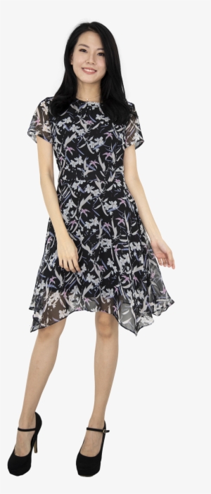 Linda Chiffon Fit And Flare Dress - Dress #1100784