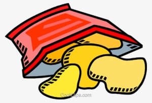 Potato Chips, Bag Of Chips Royalty Free Vector Clip - Potato Chips Clip Art #1101339