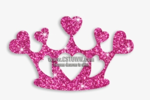 Cute Pink Crown Glitter Iron-on Transfer Motif - Imagenes De Coronas De Princesas #1101443