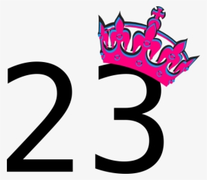 Pink Tilted Tiara And Number 23 Svg Clip Arts 600 X #1101592