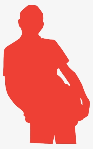 Man, Posing, Boy, People, Silhouettes, Student, Red - Silueta Persona Roja Png #1101617