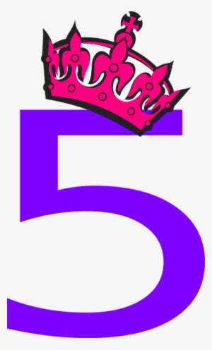 Tilted Tiara And Number Clip Art At - Pink Number 5 #1101828