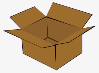 Black, Box, Outline, Open, Card, White, Cartoon, Empty - Cardboard Box #1102882