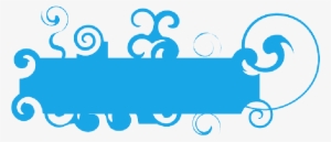 Decorated, Blue, Design, Banner, Blank, Swirls, Swirl - Title Background Design Png #1103097