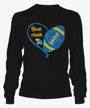 Rock Chalk Half Heart Football Kansas Jayhawks Shirt - Ryan Suter #20 Unisex Long Sleeve #1103346