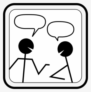 Conversation Clip Art - Chat Clipart Black And White #1103472
