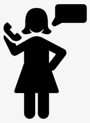 Woman Talking On Phone Vector - Talking On Phone Transparent #1103549