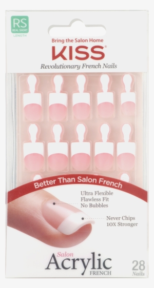 Kiss Revolutionary French Nails Acrylic Real Short - Kiss Nail Kit, Salon Acrylic French, Real Short Length #1103885