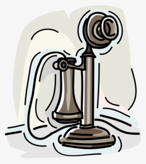 Vector Illustration Of Antique Telecommunications Device - Old Telephone #1104011