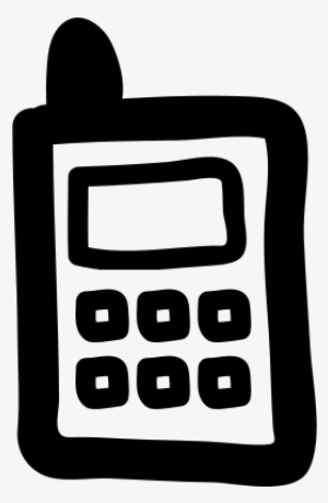 Draw Cellular Phone Vector - Draw Cell Phone Png #1104091