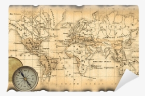 Ancient Map Of The World - Ancient Map Of The World Antique Style Poster 18x12 #1104141