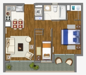 2 Dormitorios 1 Bano S - Floor Plan #1104548