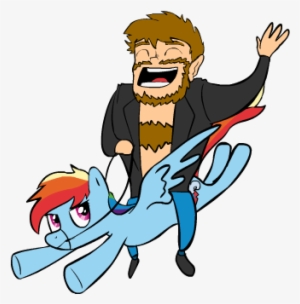 Christheponyguy, Chuck Norris, Human, Rainbow Dash, - Cartoon #1104678