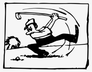Golf Black And White Cartoons #1104741