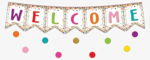Tcr3608 Confetti Pennants Welcome Bulletin Board Display - Teacher Created Resources Confetti #1105443