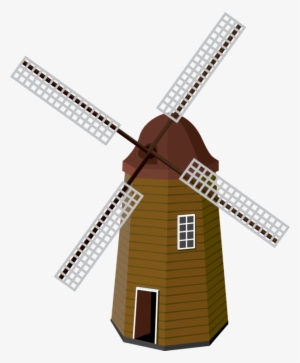 Windmill Public Domain Wind Turbine Pinwheel - Windmill Clipart #1105481