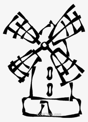 Windmill Line At Getdrawings - Holland Windmühle Clipart #1105560