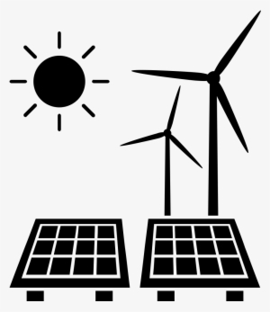 Projects Spark Northwest Sun Turbine Panel - Renewable Energy Clipart Black And White #1105925