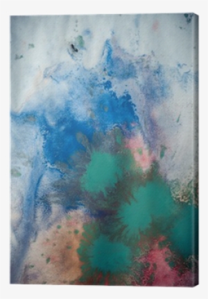 Dried Streaks Of Multicolored Paint With Cracks Canvas - Paint #1107008