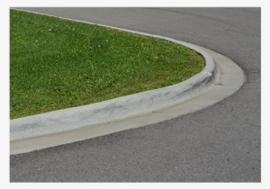 A Concrete Curb Texture In A Parking Lot With Grass - Curb On The ...