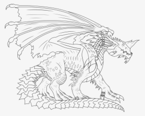 Line Art Dragon Png #1107989