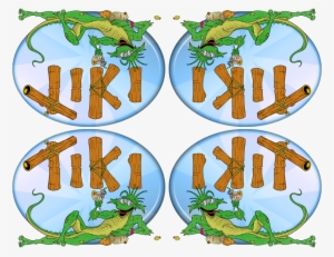 Tiki Lizard Wall Calendar #1109154