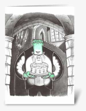 Boris With Cake Greeting Card - Greeting Card #1109418