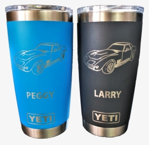 Tahoe Blue & Charcoal 20 Oz Ramblers - Yeti #1109599