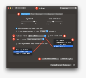 Touch Bar Key Settings - Macos Mojave #1110457