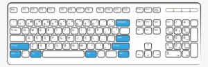 A Typical Keyboard With The Special Keys Highlighted - Computer Keyboard #1110492