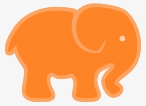 Orange And Grey Elephant #1110498