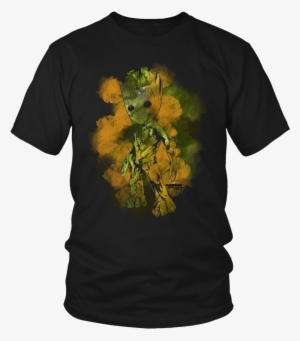 Guardians Of Galaxy Vol 2 Watercolor Groot Tshirt Graphic - Polo Shirt With Fish #1110789