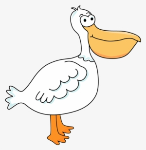 Big Bird Clipart - White Bird With Big Yellow Beak #1110951